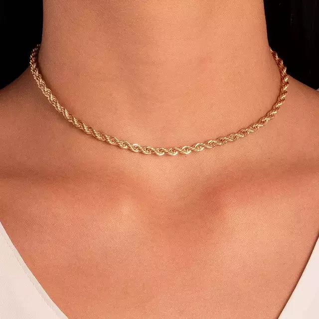 Choker Cordão Baiano - Banhado à Ouro 18K