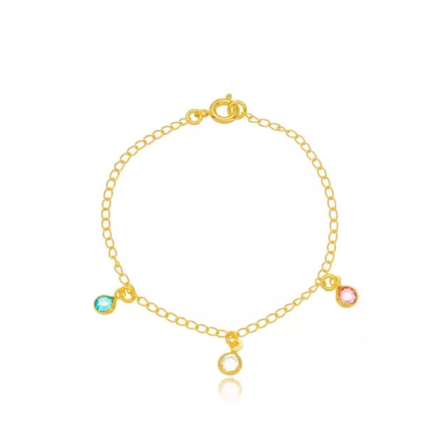 Pulseira Infantil Cristais Color