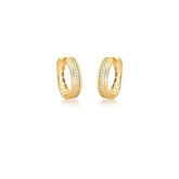 Brinco Argola Cravejada Banhado a Ouro 18k